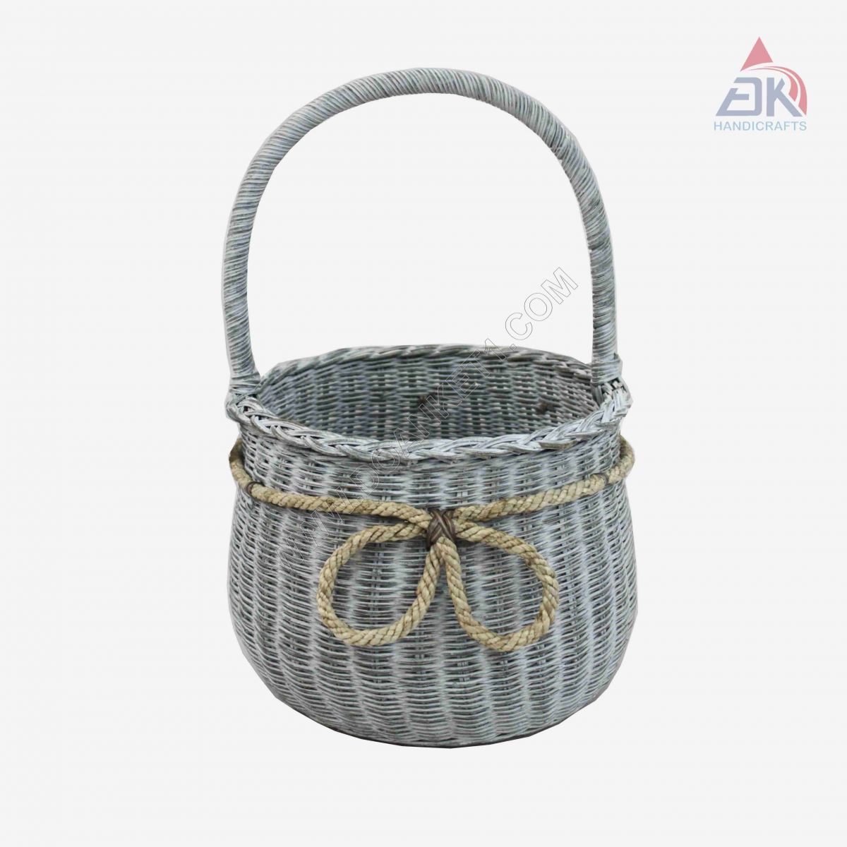 WICKER HANDLE BASKET # DK468