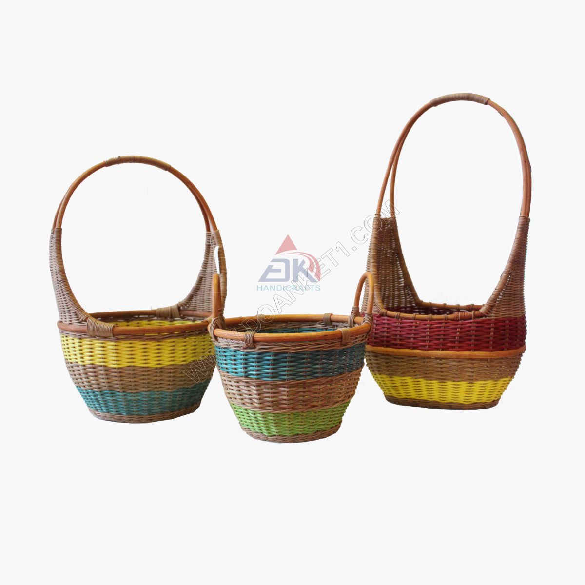 WICKER HANDLE BASKET # DK425