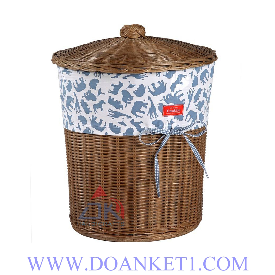 RATTAN HAMPER WITH LINER # DK99