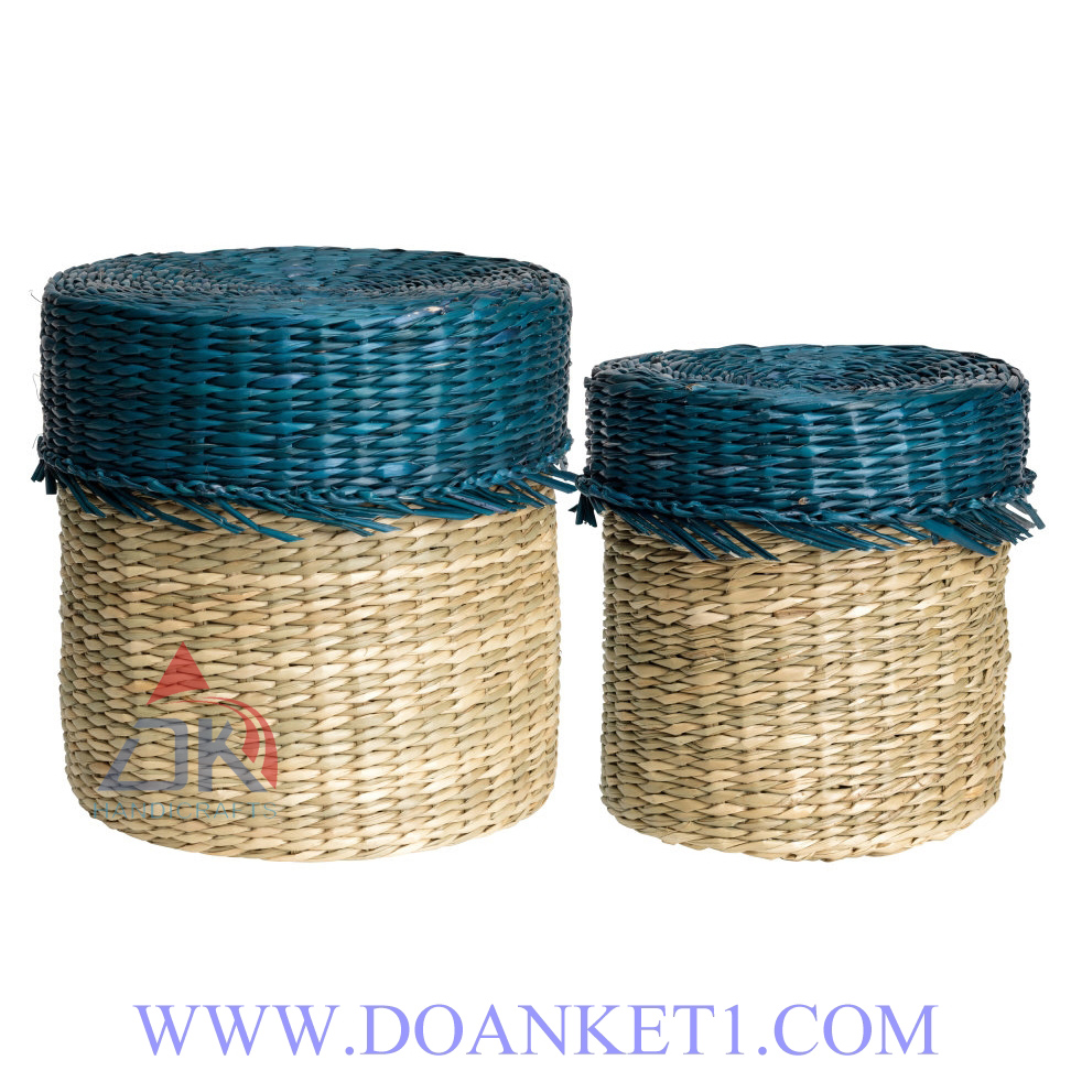 Seagrass Basket With Lid # DK238
