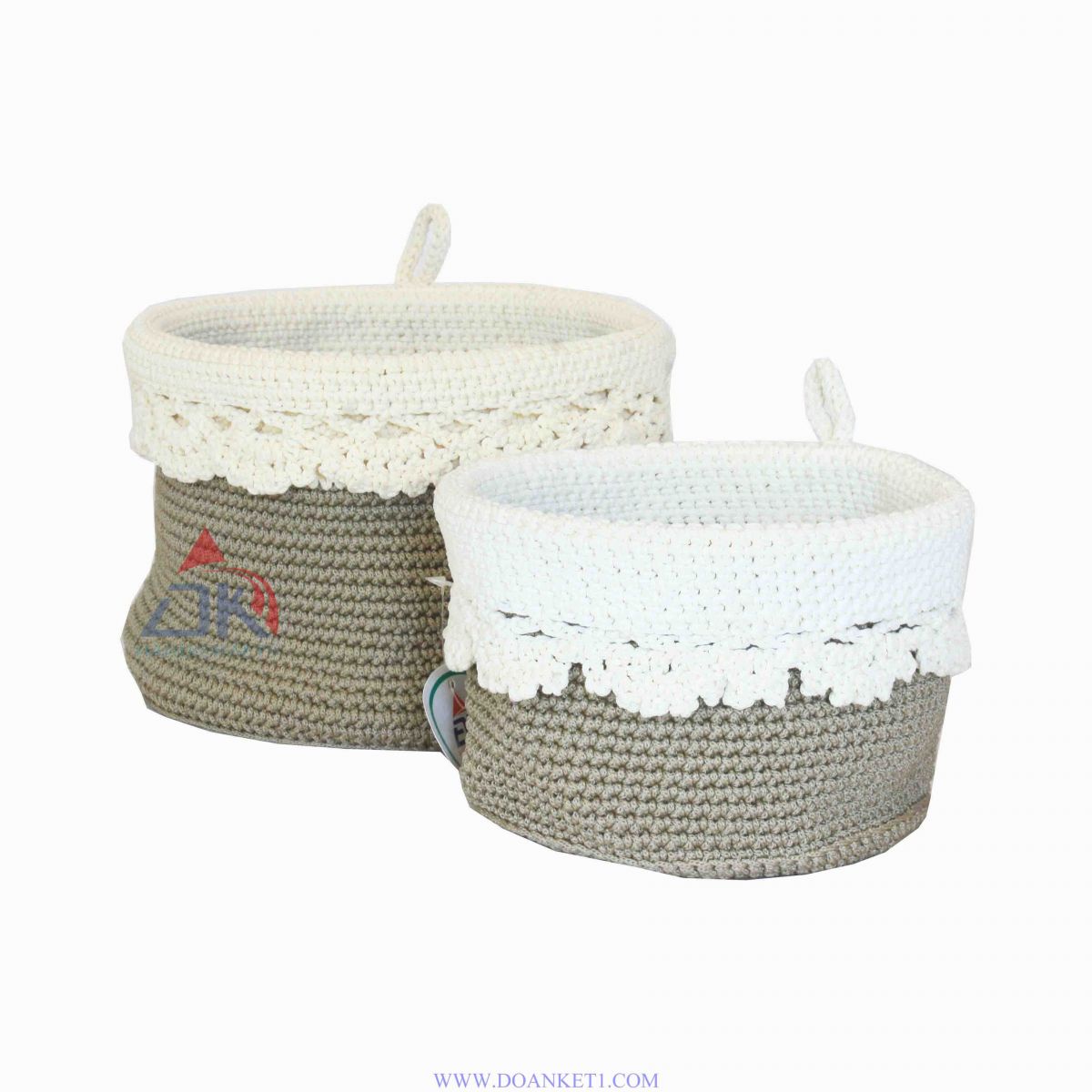 Textile Basket S/2 # DK142