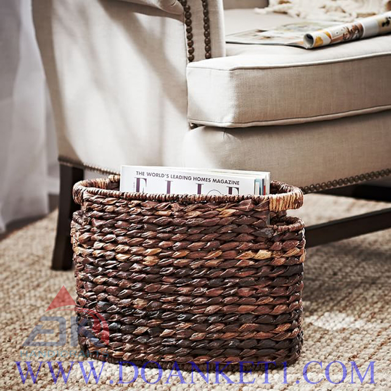 Water Hyacinth Magazine Basket # DK263