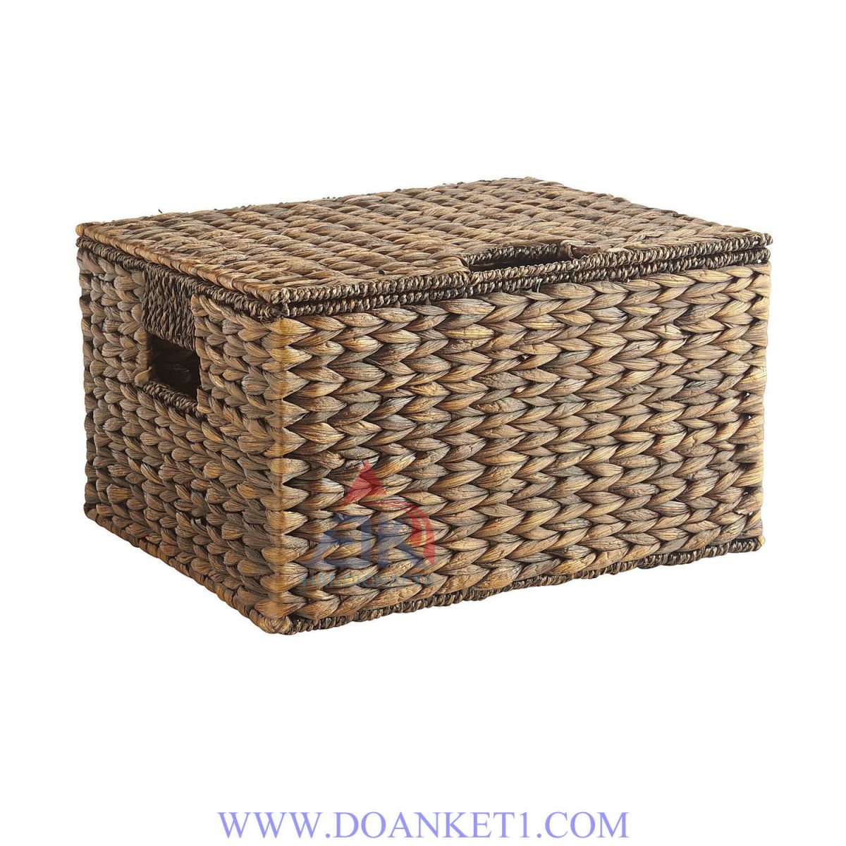 Water Hyacinth Basket With Lid # DK268