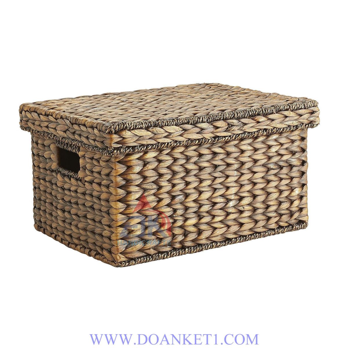 Water Hyacinth Basket With Lid # DK270