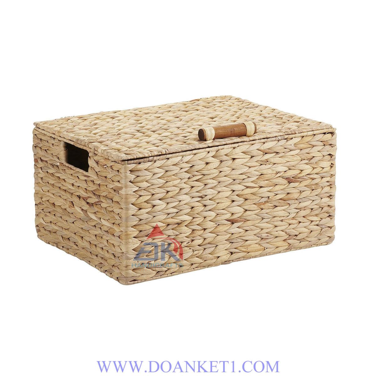 Water Hyacinth Basket With Lid # DK274