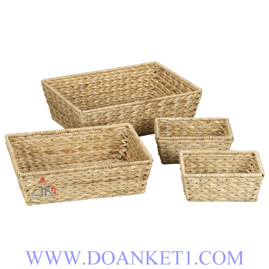 Water Hyacinth Basket S/4 # DK355