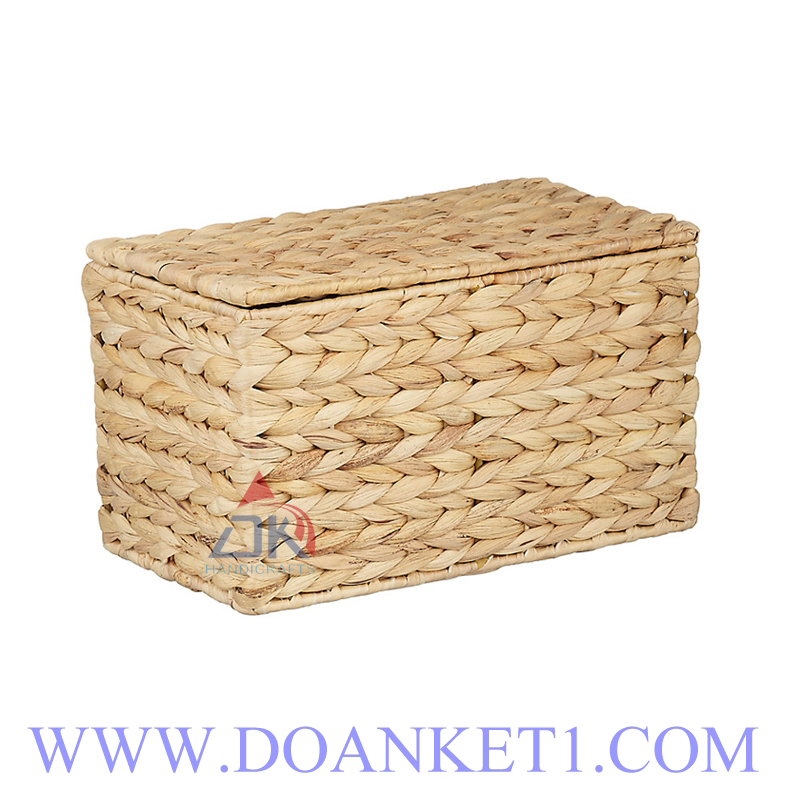 Water Hyacinth Basket With Lid # DK378