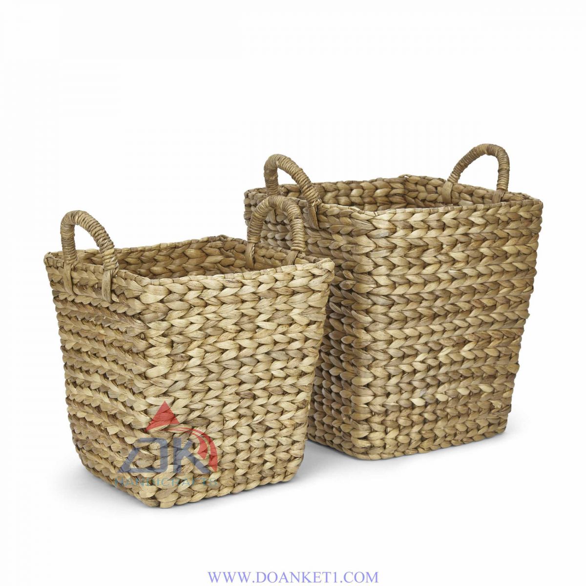 Water Hyacinth Basket S/2 # DK400
