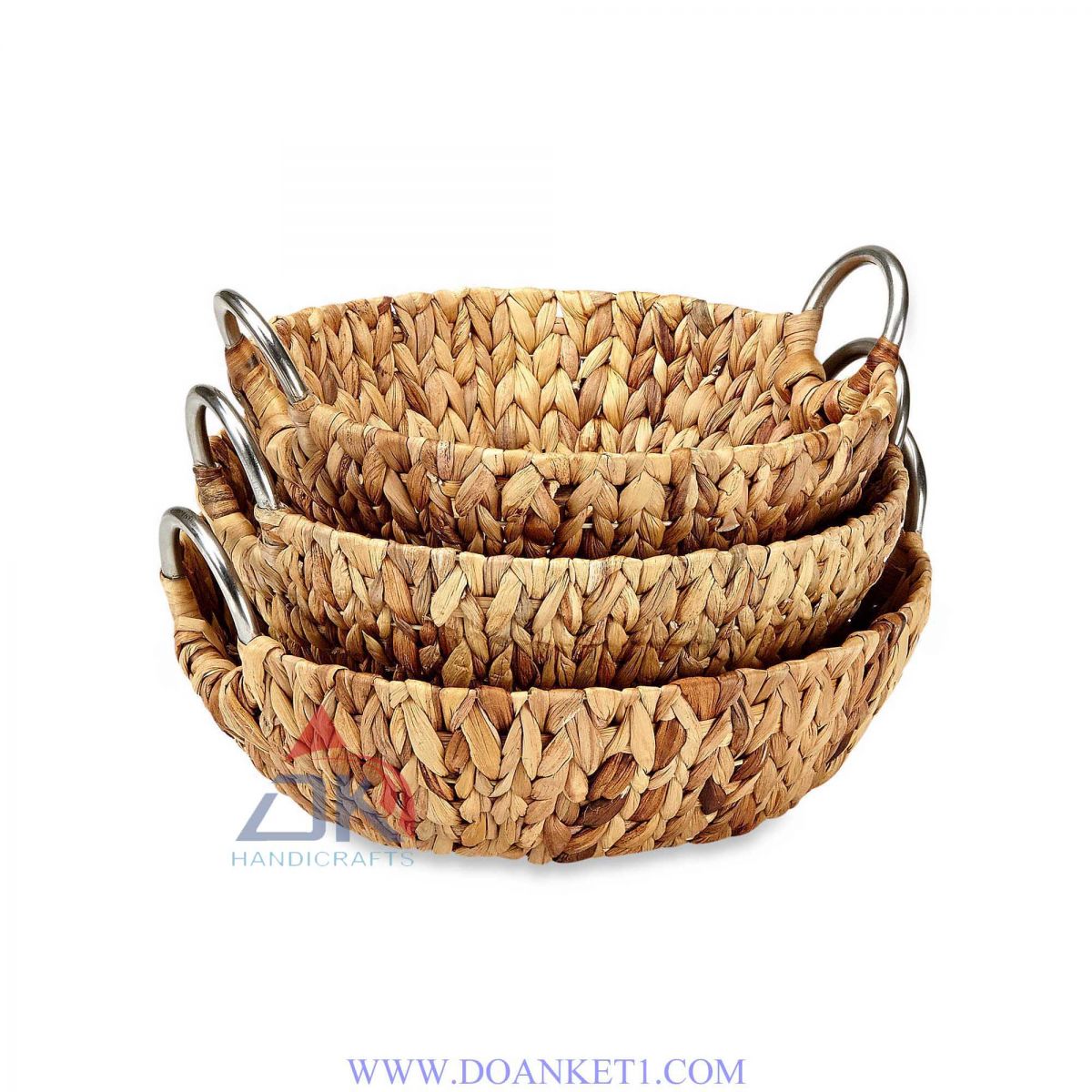 Water Hyacinth Basket S/3 # DK408